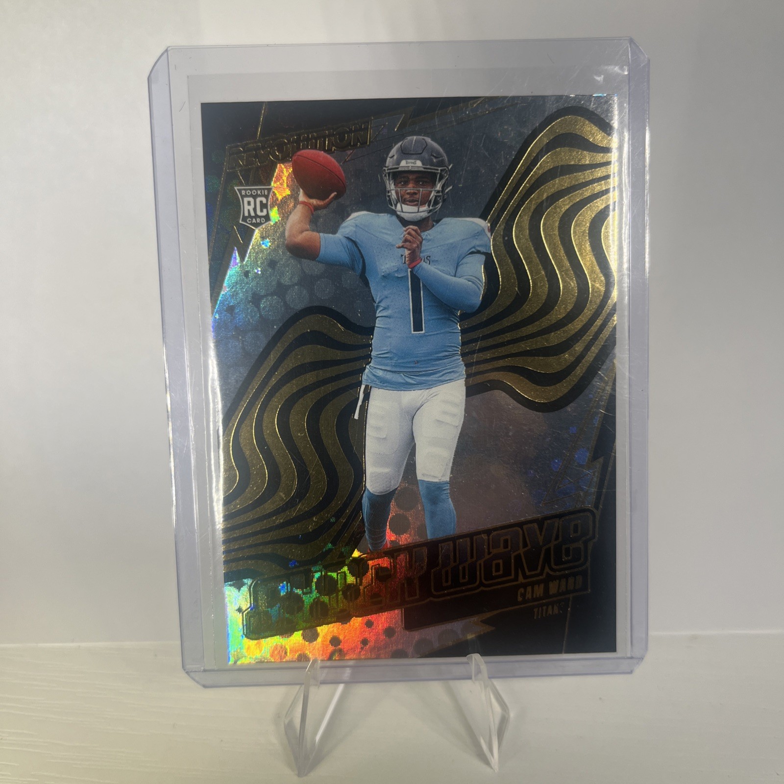 2025 Panini Revolution Cam Ward Shock Wave Rookie Insert #21 Titans