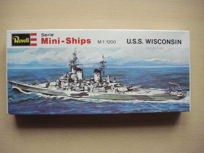Revell Serie Mini-Ships M1:1200 USS Wisconsin noch eingetütet und Karton wie neu