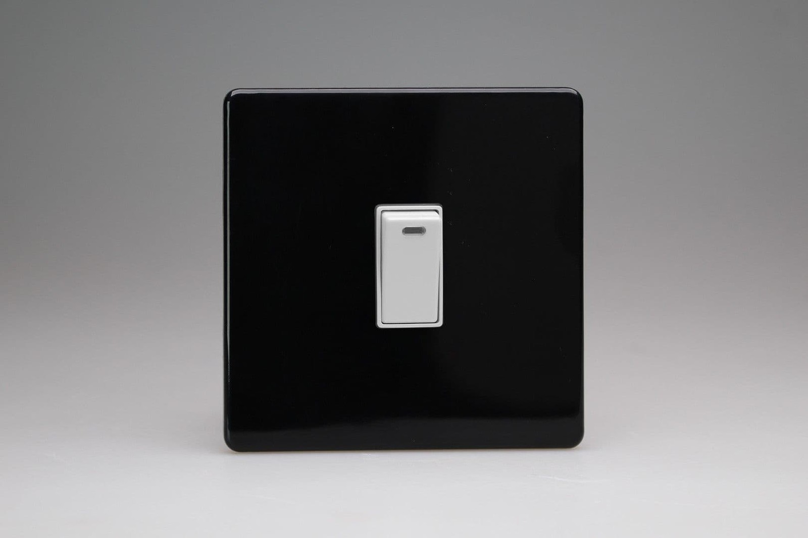 Varilight XDL20NWS Screwless Premium Black 1 Gang 20A DP Rocker Switch + Neon