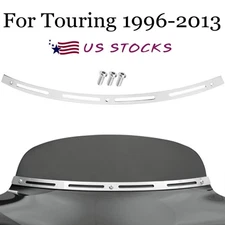 Chrome 4 Slotted Batwing Windshield Trim For Harley Street Electra Glide 1996-13