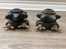 Vintage Standard 1 inch Barbell Spinlock Collars Weight Clamps 1.5 KG Set of 2