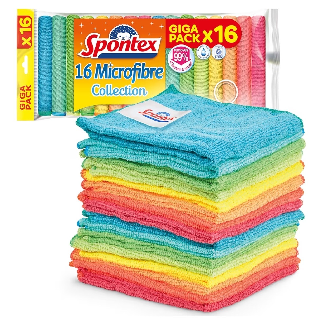 Bayetas de microfibra de Spontex para limpieza | 16 bayetas Microfibre Collectio