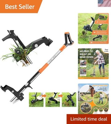 Detachable Stand-Up Weed Puller Tool - Effortless Weeding with 3-Claw Design