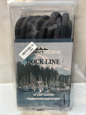 Soft Touch Nylon Dock Lines for Boats - 30' Length, 3/4'' Width, Eyelet Included