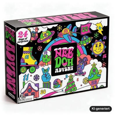 Schylling NeeDoh Squishmas Adventskalender 2026 mit 24 Mini-Squishy-Sensorikspie
