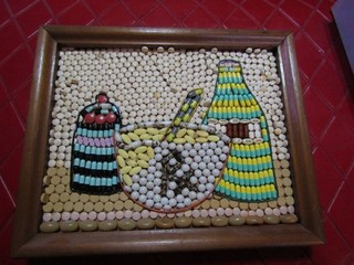 HANDMADE Vintage PHARMACY Drug Store MEDICATION Pill COLLAGE PICTURE 1970's