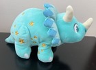 Disney Animal Kingdom Dinosaur Plush Blue Triceratops Dinoland Gold Stars 10" — photo 2