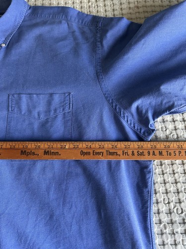 Vtg 90s RALPH LAUREN Men's XXL Blue SOFT Denim Shirt Blue 100% Cotton - Picture 7 of 10