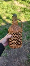 Vintage Wicker-Wrapped Demijohn Bottle | Rust...