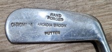 Antique Vintage 1920's Arcadia Brook Kalamazoo MI Hickory Wood Shaft Golf Putter