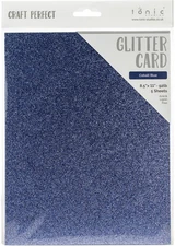 Craft Perfect Iridescent Glitter Cardstock 8.5"x11"-Cobalt Blue