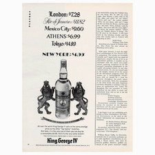 King George IV Blended Scotch Whisky Vintage Magazine Print Ad 1969