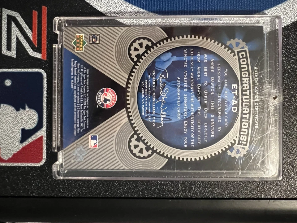 Grabados en cubierta superior 2004 - grabados en el tiempo autógrafos Andre Dawson/250 Foto 3 de 3