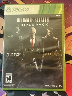 Ultimate Stealth Triple Pack Xbox 360 Sealed Thief Hitman Absolution Deus Ex