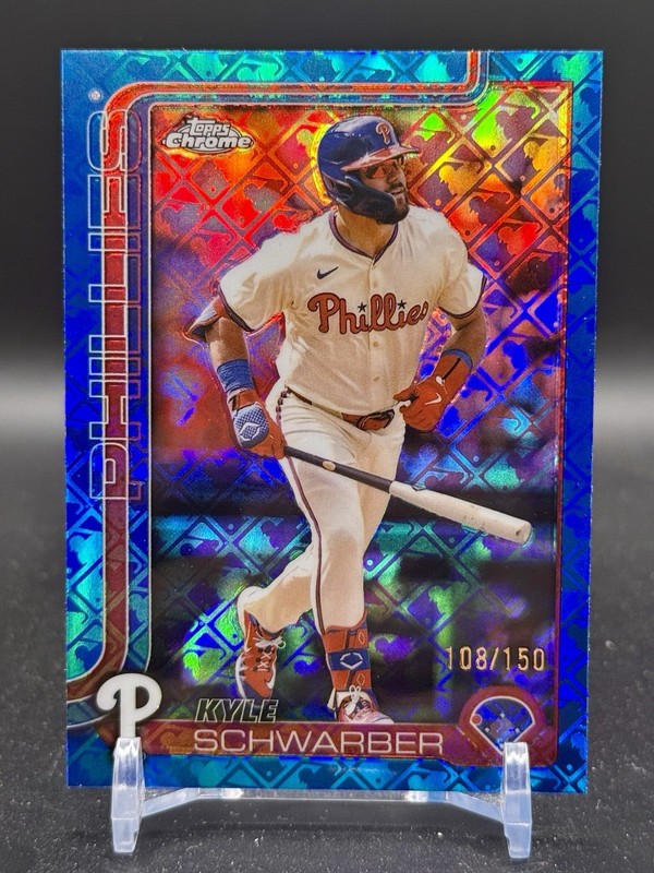 2026 Topps Chrome Kyle Schwarber Phillies Blue Logo Refractor /150 #71