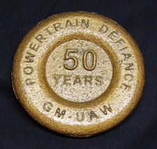 50 YEAR ADV. PAPERWEIGHT GENERAL MOTORS~POWERTRAIN CASTING FACILITY, DEFIANCE/OH