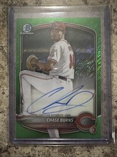 2025 BOWMAN CHROME PROSPECT AUTOGRAPHS#CPA-CB CHASE BURNS GREEN SHIMMER /99