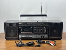 Vintage JVC PC-37 Portable Cassette Boombox AM/FM Working -For Parts or Repair