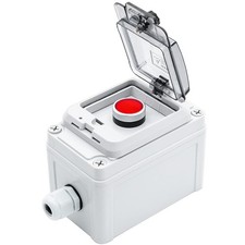 IP67 Button Switch Outdoor Waterproof Box Red Emergency Button with Protectiv...