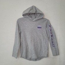 Carhartt Girls Gray Aztec Logo Hoodie Long Sleeve Shirt TK9889-G Size M 10