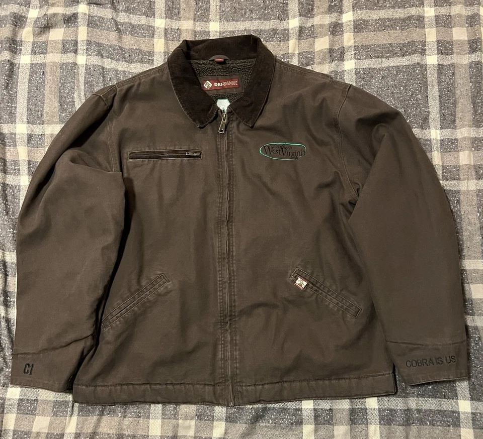 🟩🟩🟩 ALPHA METALLURGICAL COBRA COAL MINING WEST VIRGINIA DRI DUCK JACKET XL - Image 2 of 4
