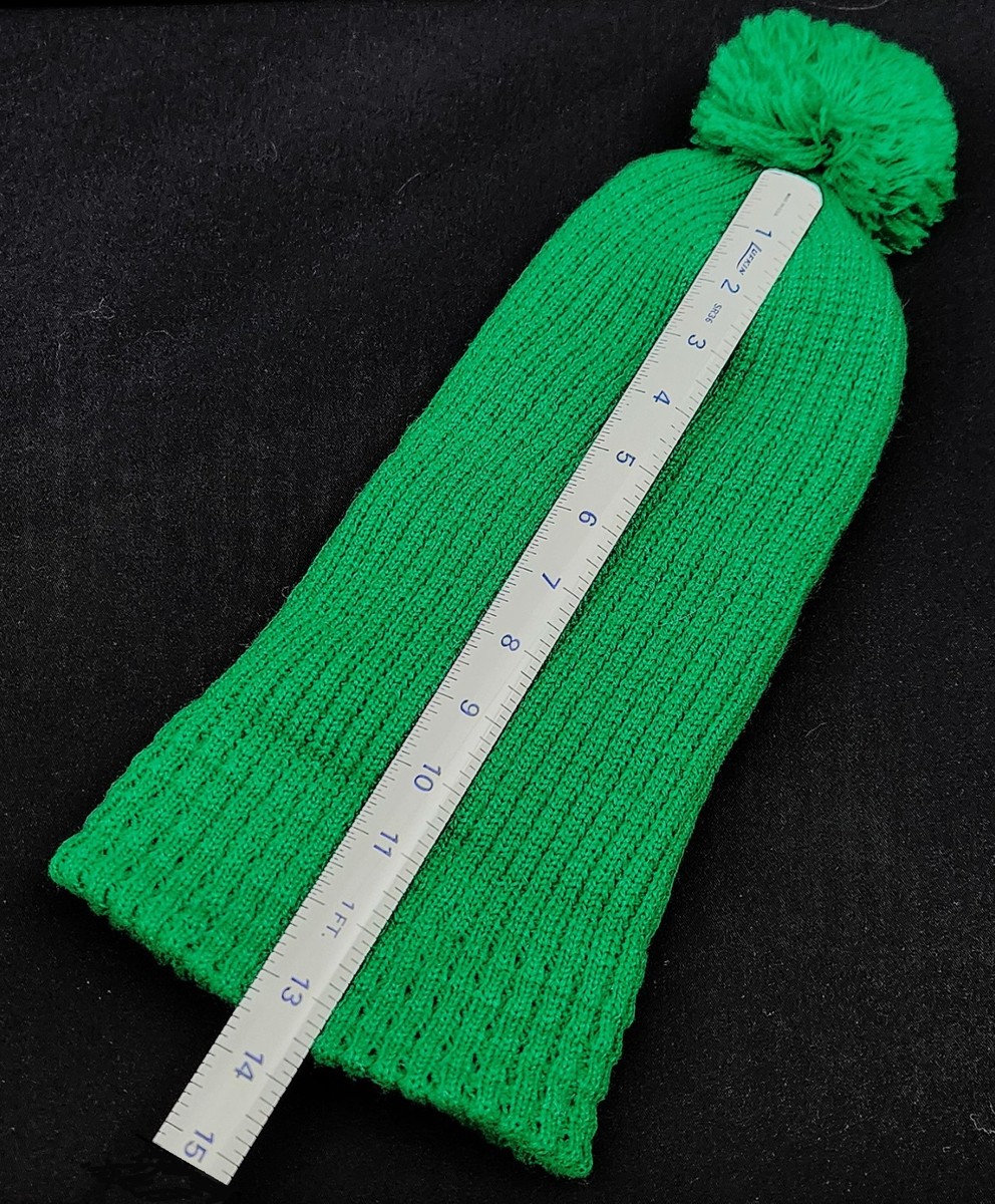 vintage Barsol Green Winter Beanie stocking hat View 3