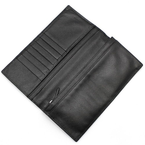 Prada Black Saffiano Lettering Logo Long Wallet 119261463 - Picture 6 of 9