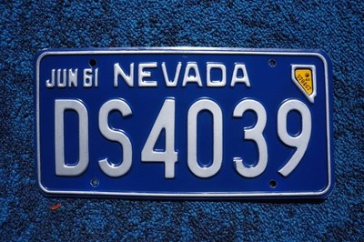 1963 DOUGLAS County NEVADA License Plate - Nice Original