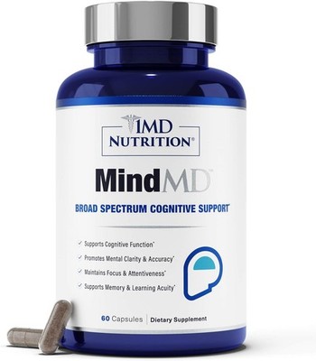 1MD Nutrition MindMD - Brain Supplement for Memory and Focus - Bacopa Monnieri