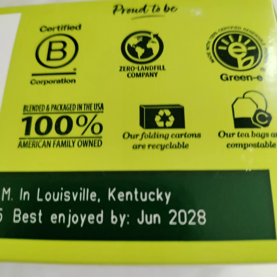 (Paquete de 6) Té Verde Bigelow Matcha con Cúrcuma, Bolsas de Té Verde, 18 Unidades Foto 3 de 4