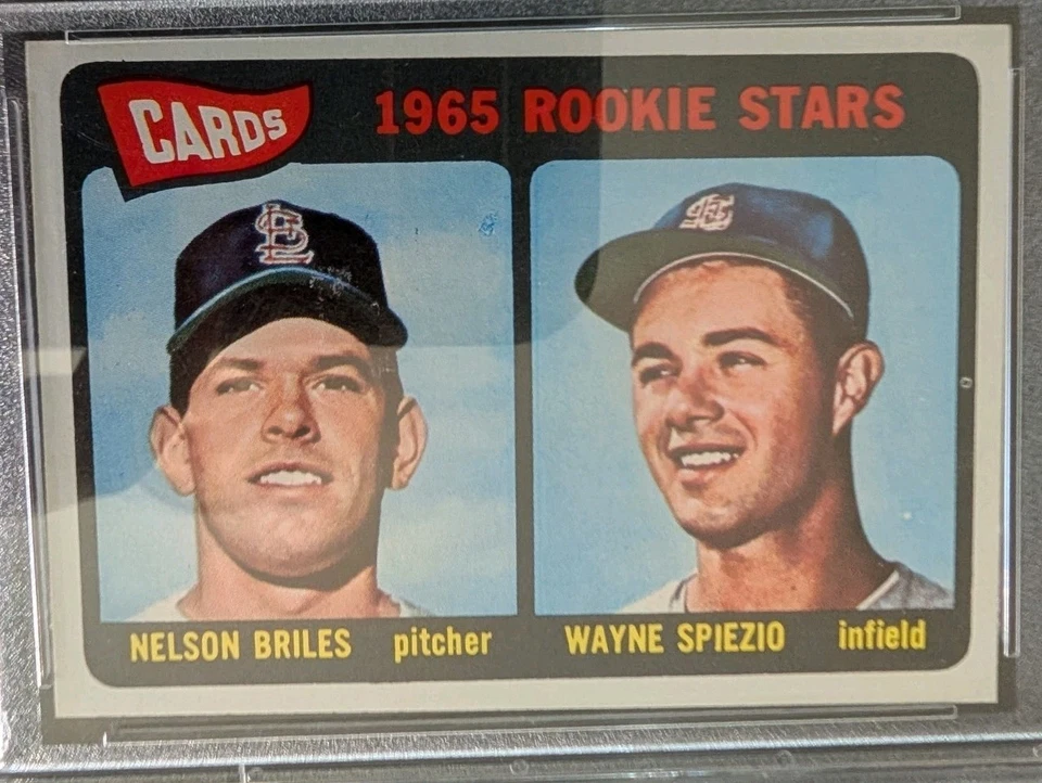 1965 Topps No431 Nelson BRILES Wayne SPIEZIO CARDINALS ДЕБЮТАНТ PSA 8,5 22 выше - Изображение 3 из 4