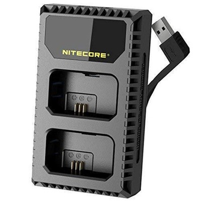 Nitecore USN1 2-Slot USB Fast Charge Travel Charger QC for Sony NP-FW50 Battery