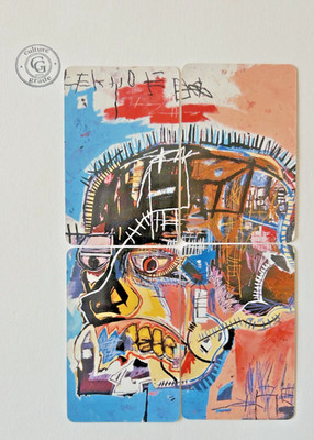 jean-michel basquiat uno artiste extra cards + wild collection mattel art card