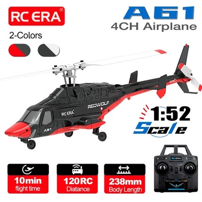 RC ERA A61 RC Hubschrauber Airwolf 1/52 4CH 6-axis Gyro Optical Flow Positioning