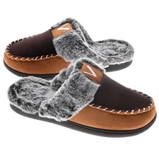 Vonmay Slippers Womens Fuzzy Faux Fur Memory Foam  Size 7-8