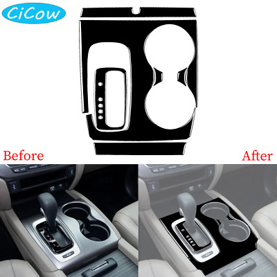 6Pcs Console Gear Shift Panel Trim For Honda Ridgeline Pilot Gloss Piano Black