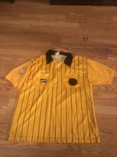 Men’s XL Official Sports U.S. Soccer Referee Uniform Yellow Shirt Jersey