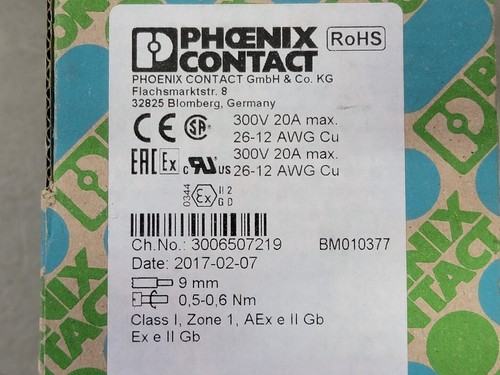 PHOENIX CONTACT UTTB 2,5 Double Level Terminal Block Ord 3044636 (Box ...