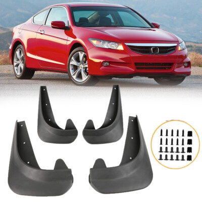 SCITOO 4-Piece Black Mud Flaps Splash Guards For 2008-2012 Honda Accord (Not For Coupe)