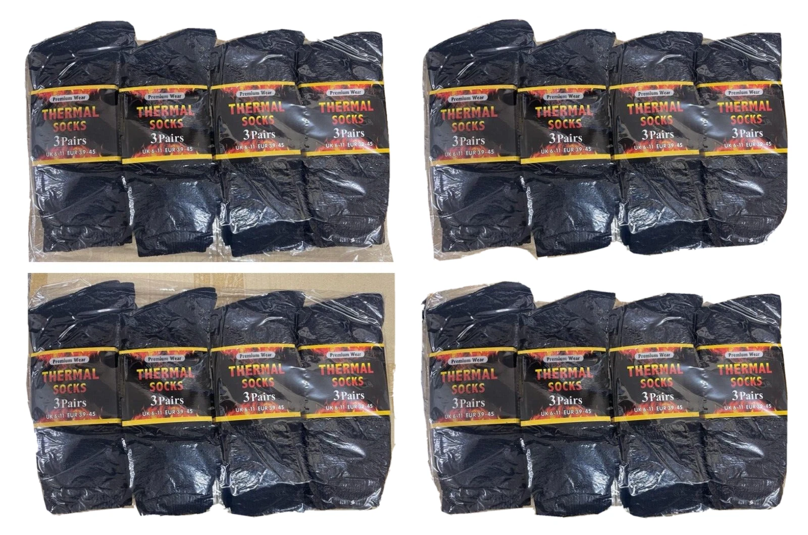 48 Pairs Mens Thick Thermal Socks BLACK Shoe Size 6-11 Wholesale Job lot 🧦
Opens in a new window or