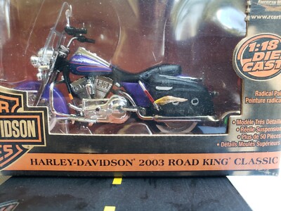 1/18 Diecast 2003 Harley Davidson Road King By Ertl In Purple | eBay