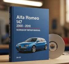 Alfa Romeo 147 2000 - 2010 Workshop Manual Service Repair Guide on CD.