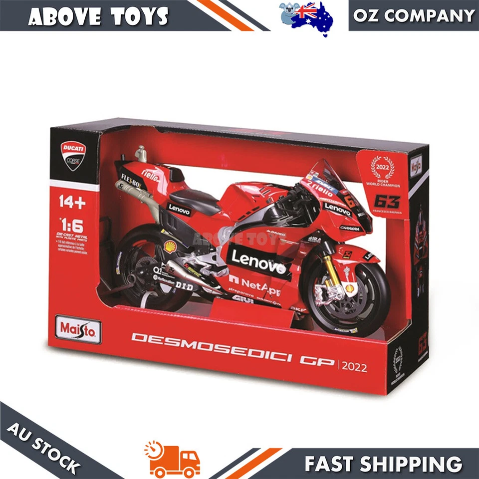Maisto 1:6 Scale Moto GP 2022 Ducati Lenovo Team #63 Bagnaia Diecast Model - Image 2 of 3