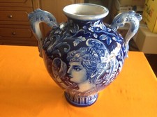 ANTICO VASO EGISTO FANTECHI SESTO FIORENTINO IN CERAMICA DECORATO A MANO FINE800