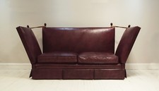 Signature Collection - Our Knole Hand Dyed Leather Drop Arm Sofa