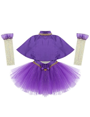 Girls Trapeze Show Costume Halloween Circus Ringmaster Dress Cape Arm Sleeves - Bild 10 von 29