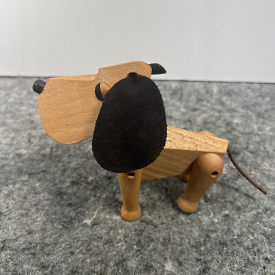 Midcentury Hans Bolling Wooden Dog Oscar Toy Danish Modern | eBay