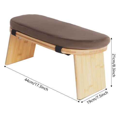 Foldable Bamboo Meditation Bench, Meditation Stool-Prayer Kneeler Chair for Yoga - Picture 3 of 20