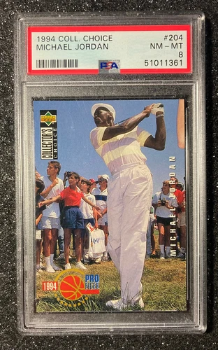 1994 Collector's Choice Michael Jordan 'Pro Files' #204 (5x MVP/HOF) PSA 8 NM-MT