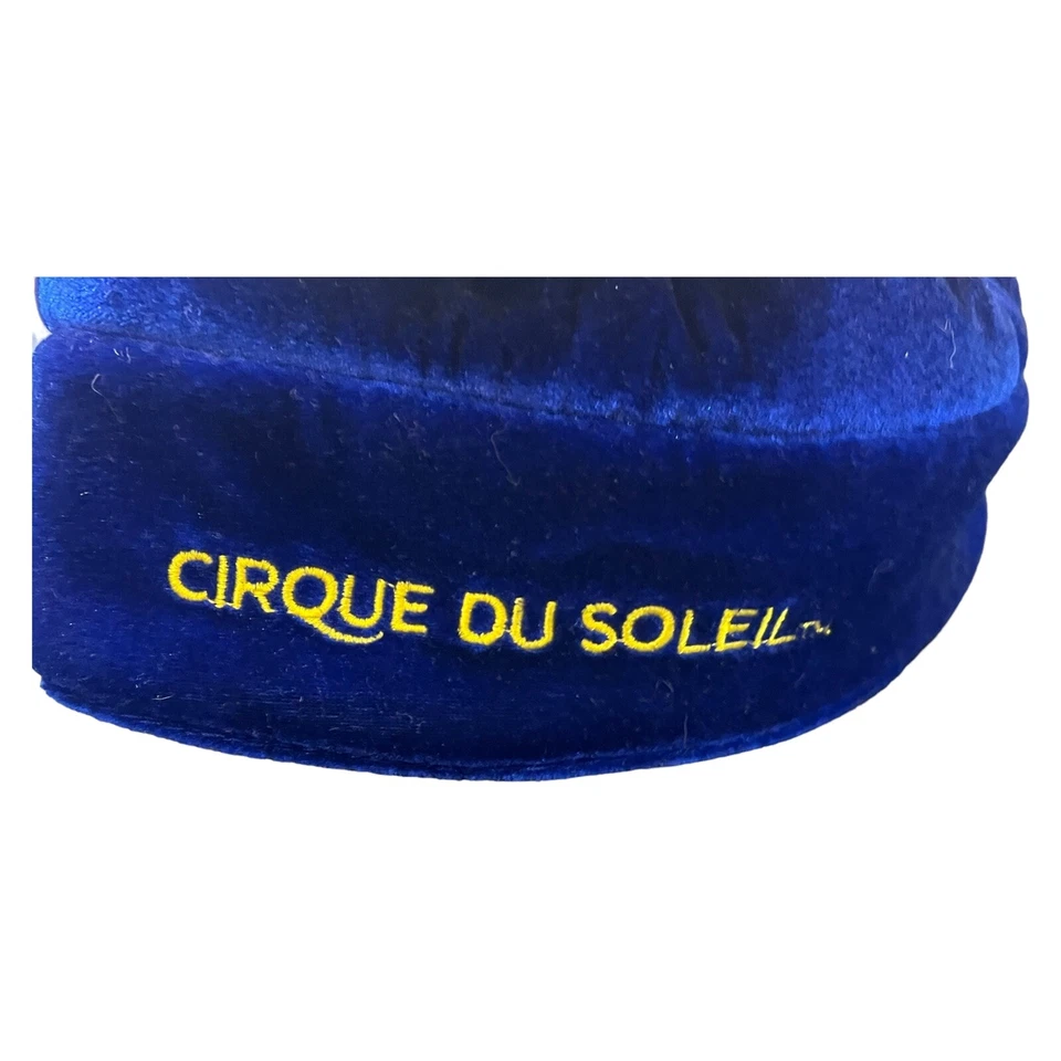 Cirque Du Soleil Azul y Amarillo Peluche Bufón Sombrero Campanas y Acróbata Payaso Muñeca Foto 4 de 4